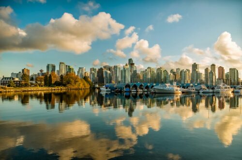 buildings and body of water